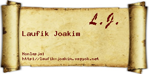 Laufik Joakim névjegykártya